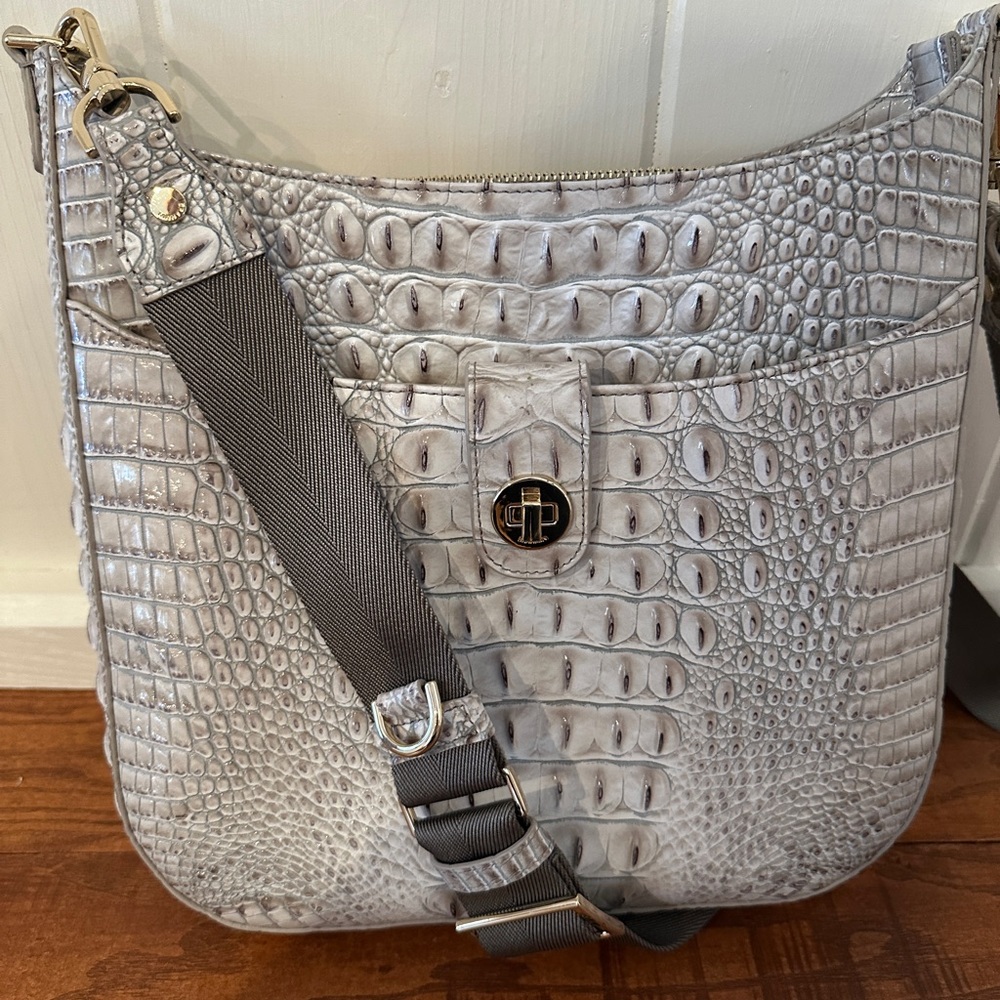 Brahmin Leia Crossbody in Fairest Grey